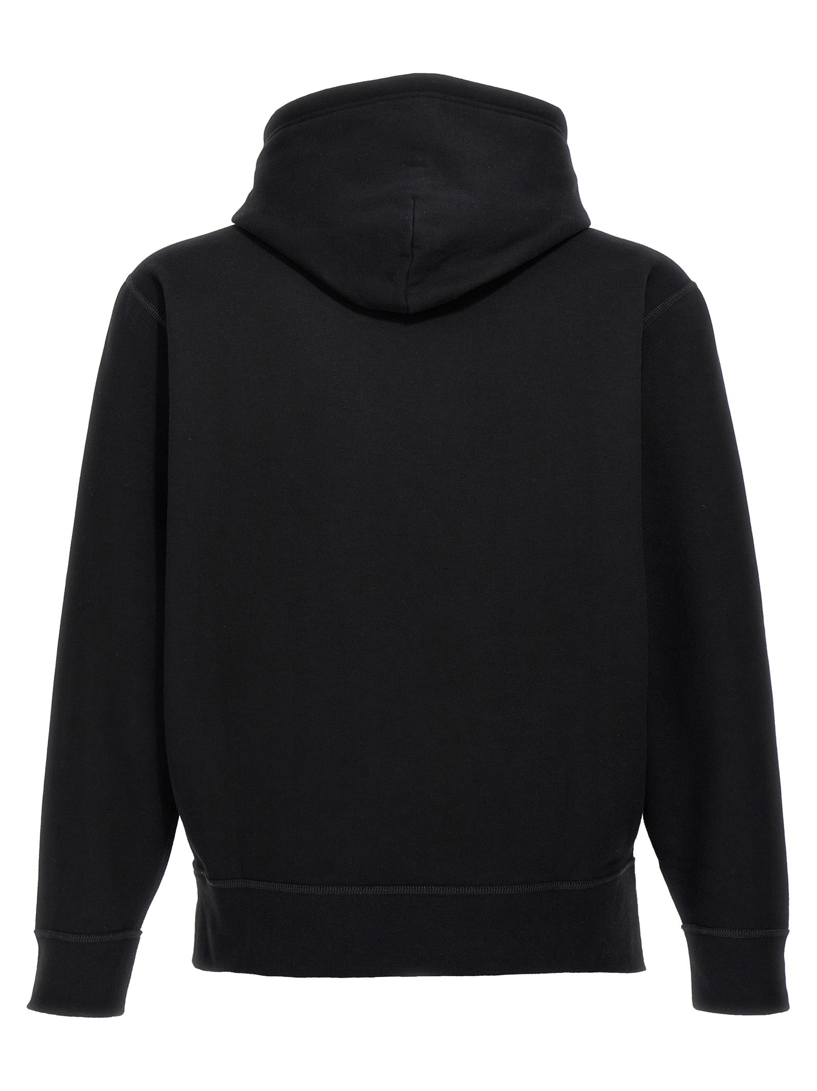 Sweatshirt Hoodie by Polo Ralph Lauren for men in cotton polyester black & signature features a authentic silhouette, showcasing a sophisticated hooded neckline and authentic detail for a refined finish.
