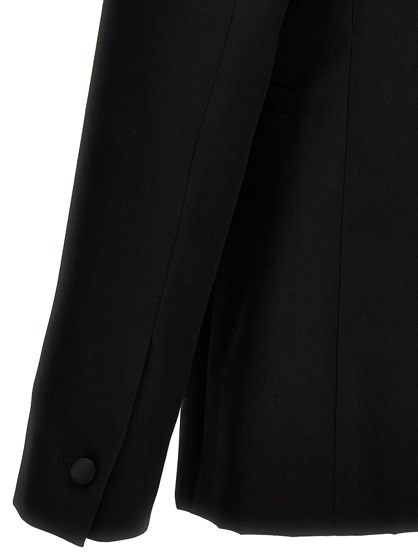 Blazer by Givenchy for men in satin wool black features an stylish silhouette, showcasing a sophisticated and stylish for a truly stylish finish.