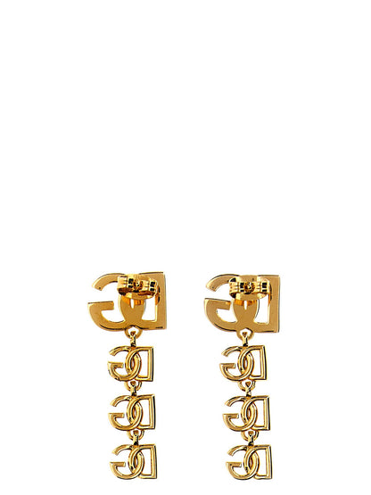 Earrings by Dolce & Gabbana for women in stretch denim cotton gold & silver showcases a enchanting silhouette, artfully incorporating the intricate seen in the Women's Gold SIlver Brass Earrings.