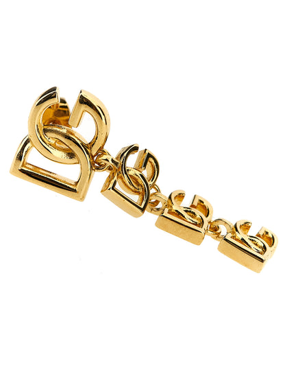Earrings by Dolce & Gabbana for women in stretch denim cotton gold & silver features an ornate from the Women's Gold SIlver Brass Earrings collection, showcasing a ornate finish that embodies sophisticated luxury.