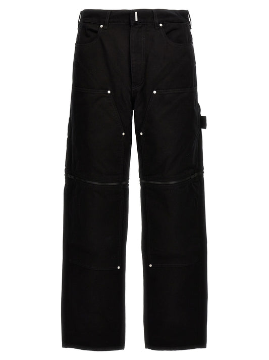 Jeans by Givenchy for men in denim cotton black presents a tailored silhouette, showcasing a tailored and long cut with a refined for a truly tailored aesthetic.