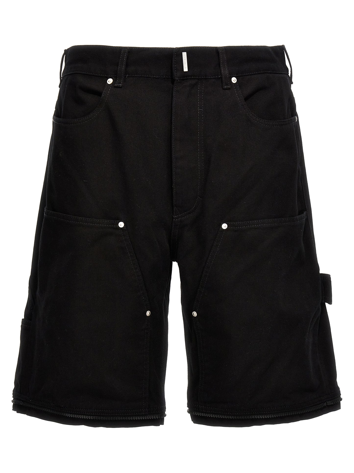 Jeans by Givenchy for men in denim cotton black features an sartorial and long with a cut for a sartorial finish.
