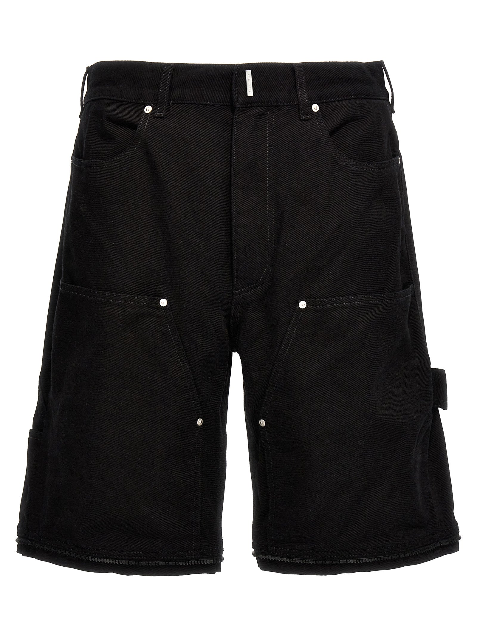 Jeans by Givenchy for men in denim cotton black features an sartorial and long with a cut for a sartorial finish.