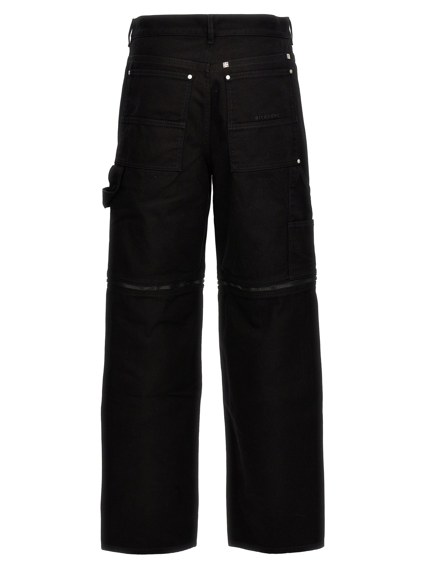 Jeans by Givenchy for men in denim cotton black features a polished silhouette with a polished , reaching a polished long and finished with a polished .