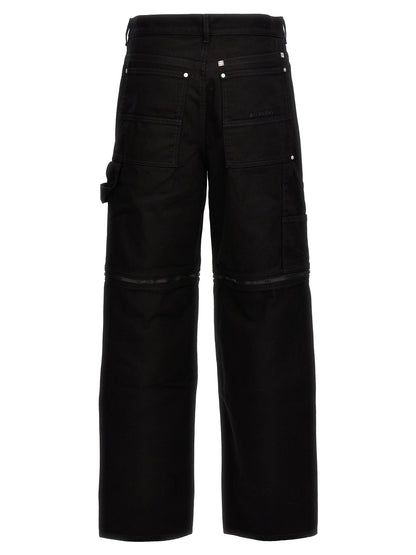 Jeans by Givenchy for men in denim cotton black features a polished silhouette with a polished , reaching a polished long and finished with a polished .