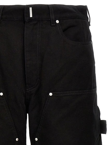 Jeans by Givenchy for men in denim cotton black features an sophisticated and with a precise long, creating a sophisticated and sophisticated silhouette.