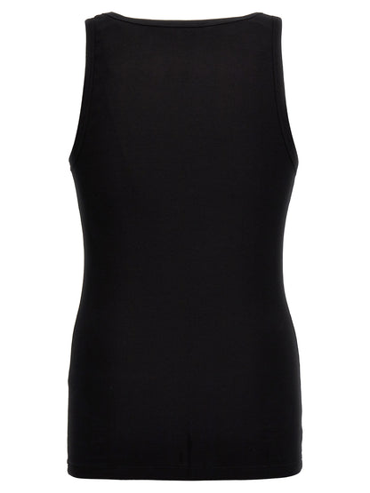 Tank Top by Versace for men in stretch cotton black & signature showcases a sumptuous silhouette, artfully detailed with a sumptuous round neckline and for a truly sumptuous finish.