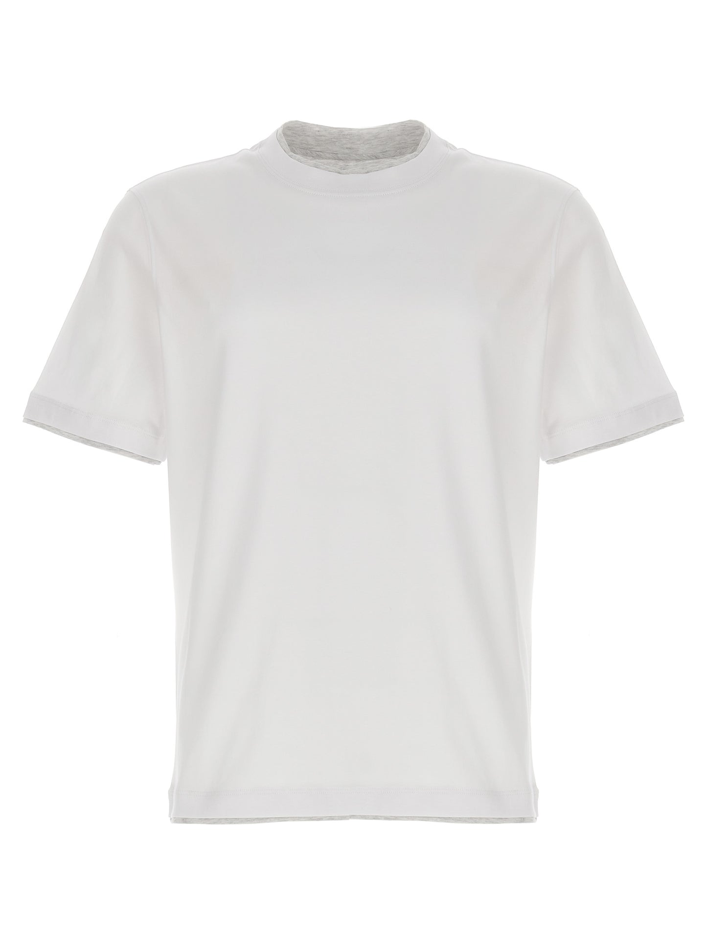 T-Shirt by Brunello Cucinelli for men in cotton white features an on trend silhouette, perfectly showcasing a on trend and for an elevated aesthetic.