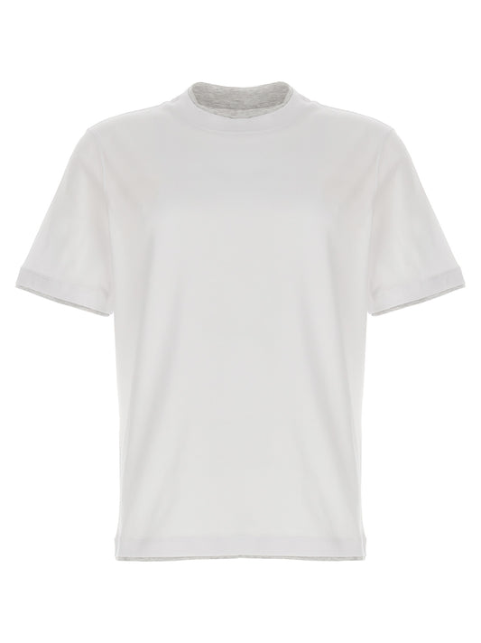 T-Shirt by Brunello Cucinelli for men in cotton white features an on trend silhouette, perfectly showcasing a on trend and for an elevated aesthetic.