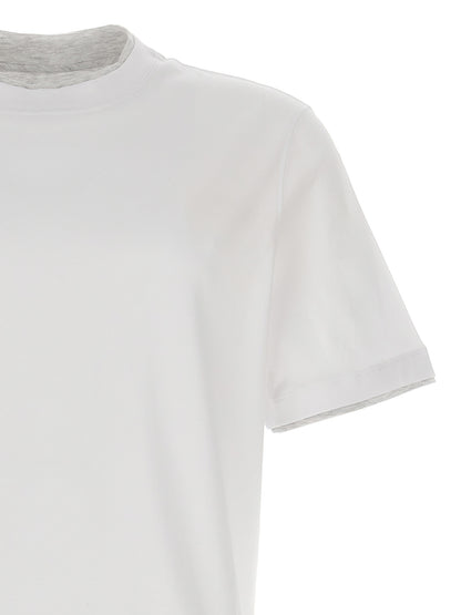 T-Shirt by Brunello Cucinelli for men in cotton white features an edgy silhouette, meticulously detailed with a sophisticated and for a truly edgy finish.