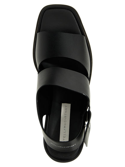 Stella McCartney Aren Women's Polyester Polyurethane & Cork Wedge Sandals - Black