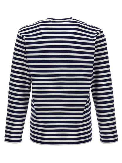 Comme Des Garçons Play Blue Cotton Long Sleeve T-Shirt