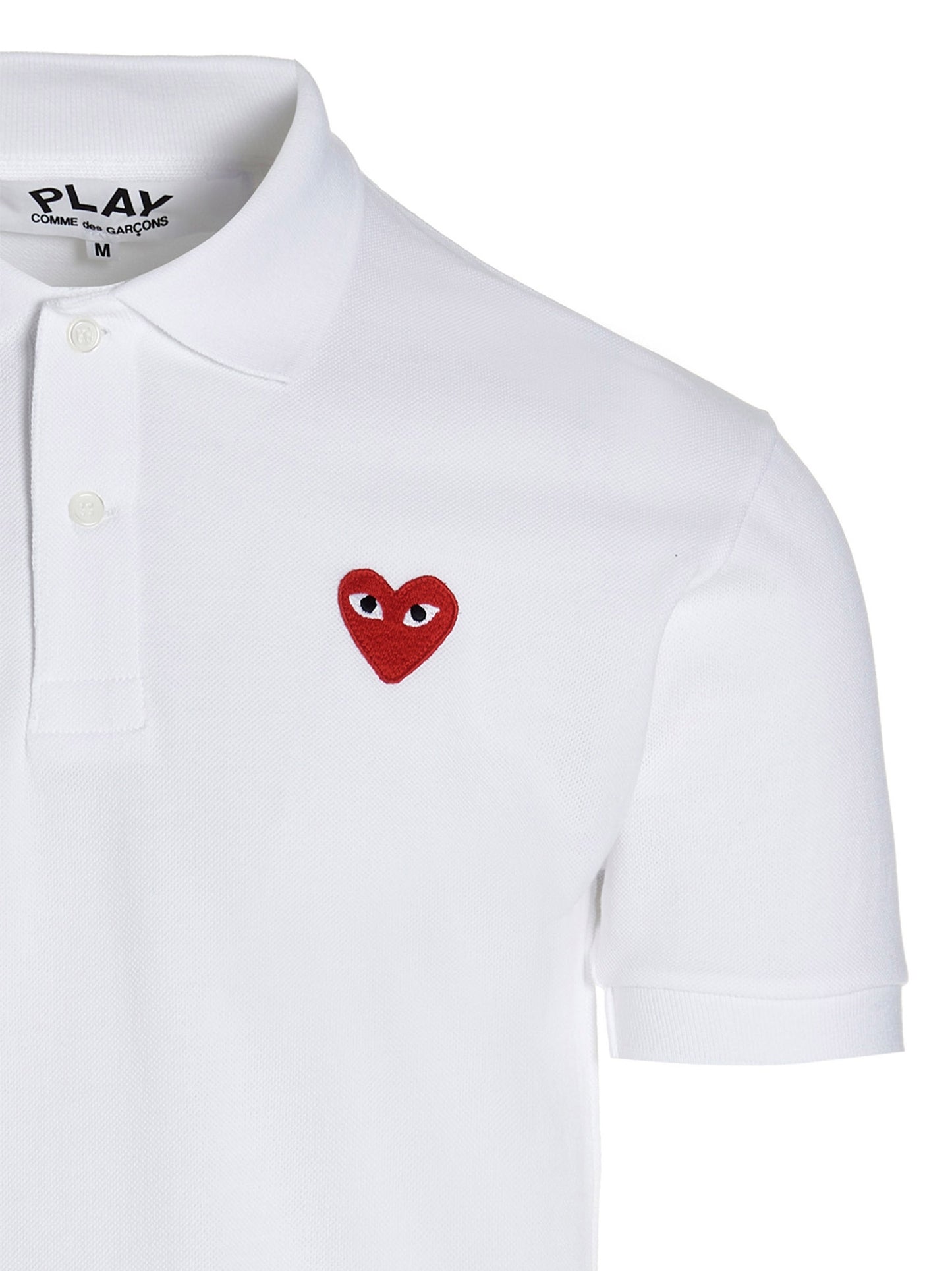 Polo Shirt by Comme Des Garçons Play for men in cotton white showcases a enviable silhouette, featuring a refined and for a enviable finish.