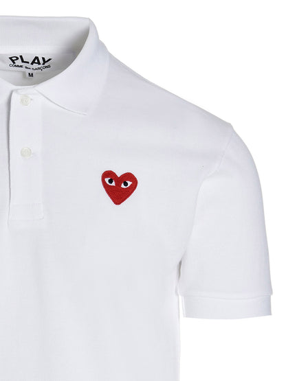 Polo Shirt by Comme Des Garçons Play for men in cotton white showcases a enviable silhouette, featuring a refined and for a enviable finish.