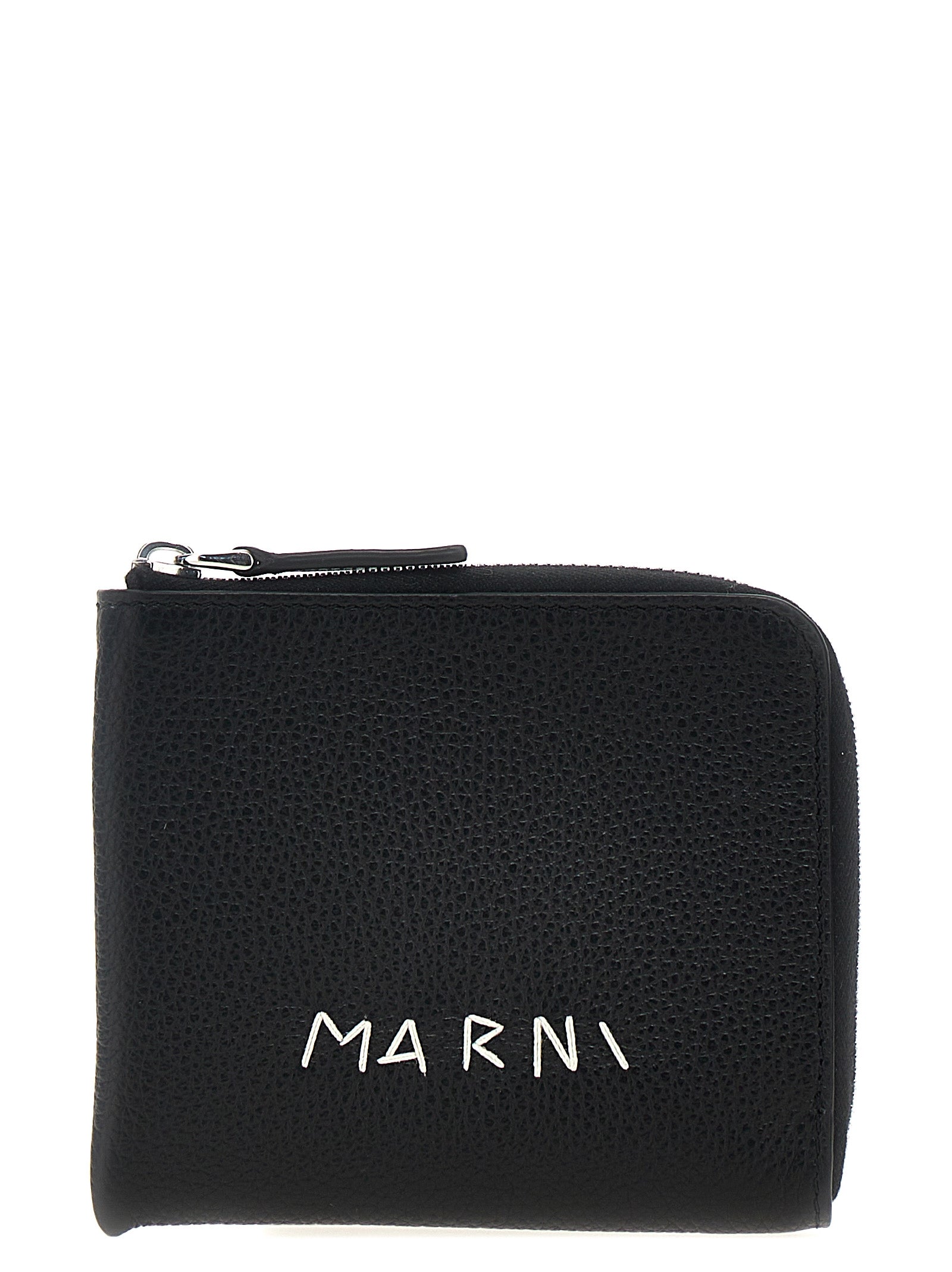 Wallet by Marni for men in bos taurus calfskin leather black presents a architectural silhouette from the Bos Taurus Calfskin Leather Wallet collection, showcasing architectural for a architectural finish.