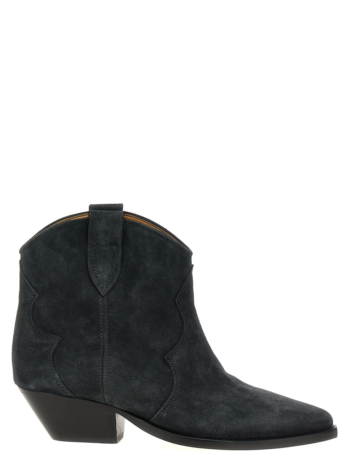 Isabel Marant Women's Bos Taurus Calf Suede Leather Cuban Ankle Chelsea Boots - Black