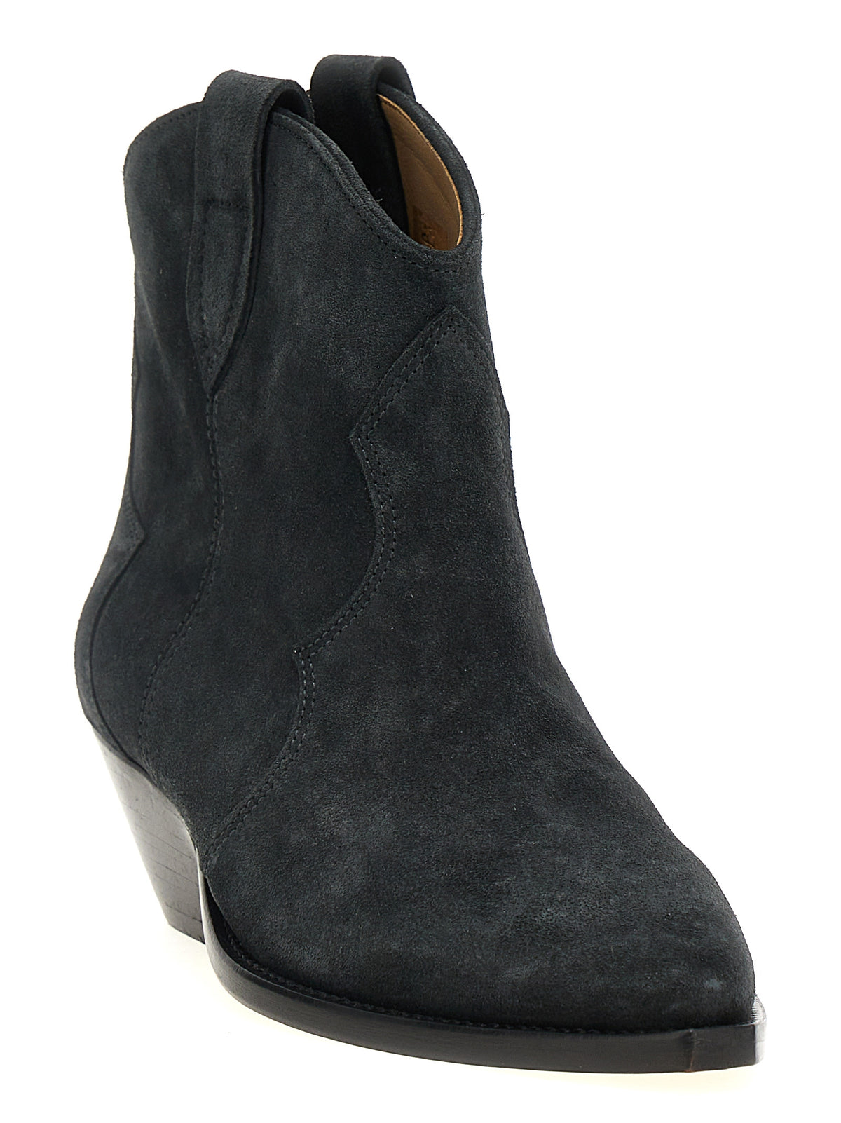Isabel Marant Women's Bos Taurus Calf Suede Leather Cuban Ankle Chelsea Boots - Black