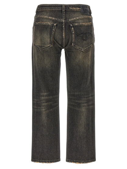 Jeans by R13 for women in stretch denim cotton black features an sophisticated and straight & boyfriend with a precise long, creating a sophisticated and sophisticated silhouette.