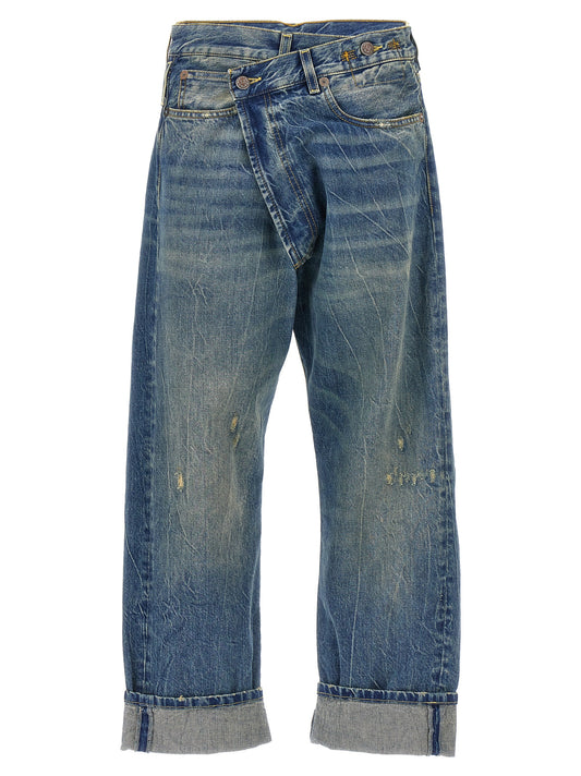 R13 Women's Relaxed Fit Cotton Denim Jeans - Blue