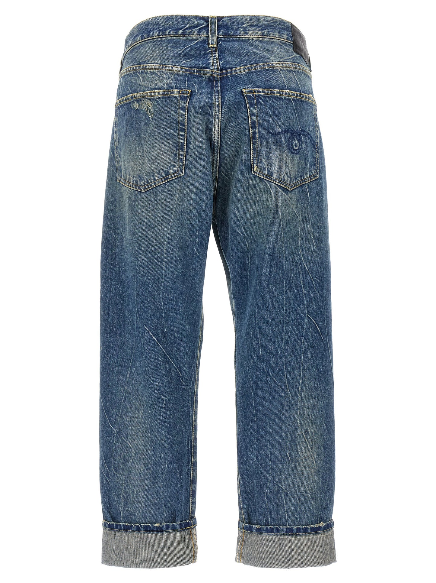 R13 Women's Relaxed Fit Cotton Denim Jeans - Blue