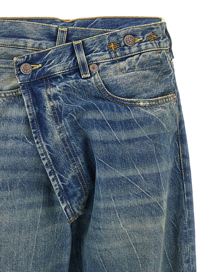 R13 Women's Relaxed Fit Cotton Denim Jeans - Blue