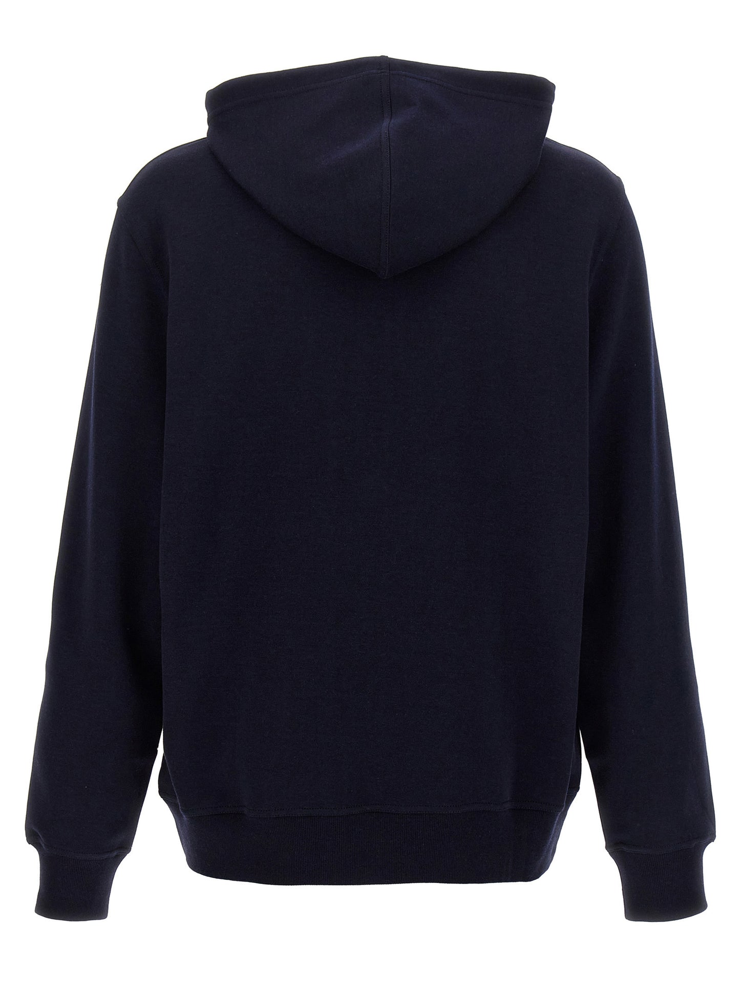 Sweatshirt Hoodie by Brunello Cucinelli for men in silk polyamide cotton & cashmere blue features an dramatic silhouette, showcasing a sophisticated hooded neckline and dramatic for a refined, modern aesthetic.