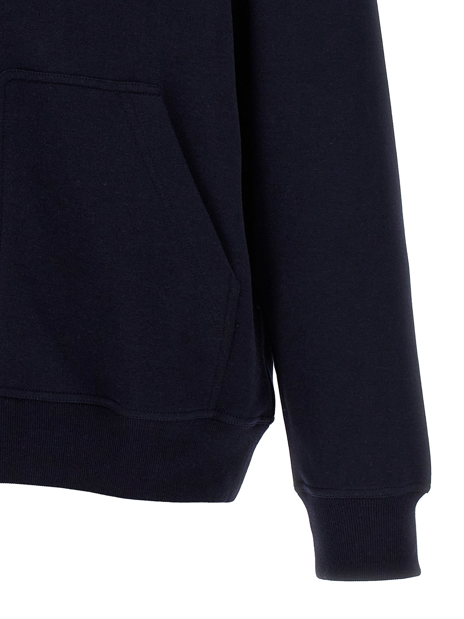 Sweatshirt Hoodie by Brunello Cucinelli for men in silk polyamide cotton & cashmere blue showcases a city-ready silhouette, artfully detailed with a signature and for a city-ready finish.