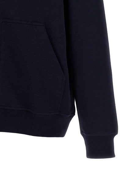 Sweatshirt Hoodie by Brunello Cucinelli for men in silk polyamide cotton & cashmere blue showcases a city-ready silhouette, artfully detailed with a signature and for a city-ready finish.