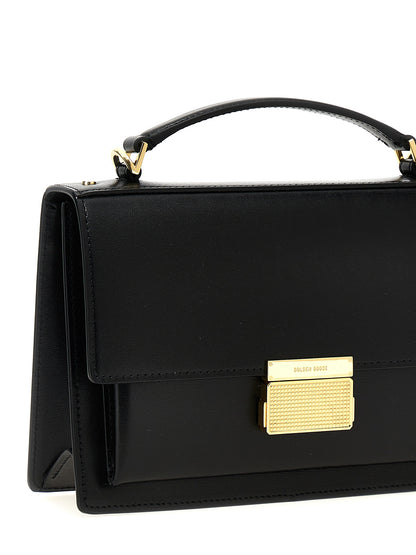 Handbag by Golden Goose for women in leather & metal black presents a ornamental silhouette, showcasing a secure clip, ample , and versatile shoulder-strap, handle & adjustable-strap for a ornamental finish.
