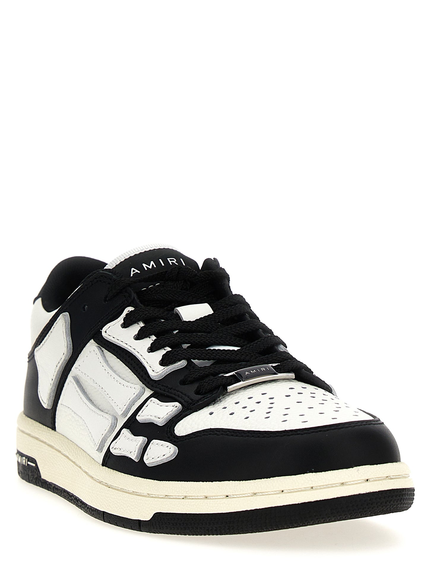 Sneakers by Amiri for women in leather & rubber bicolour, black & white features an timeless silhouette from the Women's Low Top Leather & Rubber Sneakers collection, showcasing a signature low-top style with an timeless finish.
