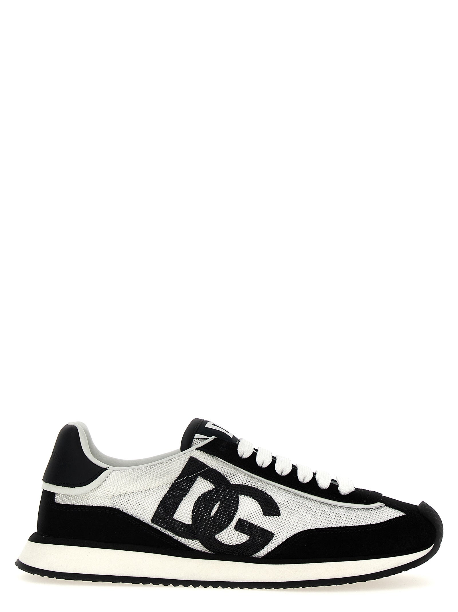 Athletic Sneakers Dolce & Gabbana women suede calfskin leather & polyester bicolour, black & white featuring a avant-garde Women's Athletic Suede Calfskin Leather & Polyester Sneakers design with a avant-garde athletic style for a refined finish.