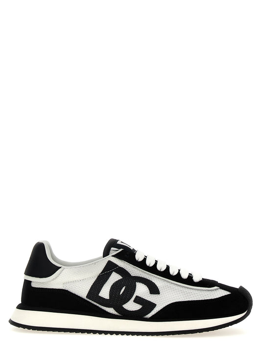 Athletic Sneakers Dolce & Gabbana women suede calfskin leather & polyester bicolour, black & white featuring a avant-garde Women's Athletic Suede Calfskin Leather & Polyester Sneakers design with a avant-garde athletic style for a refined finish.