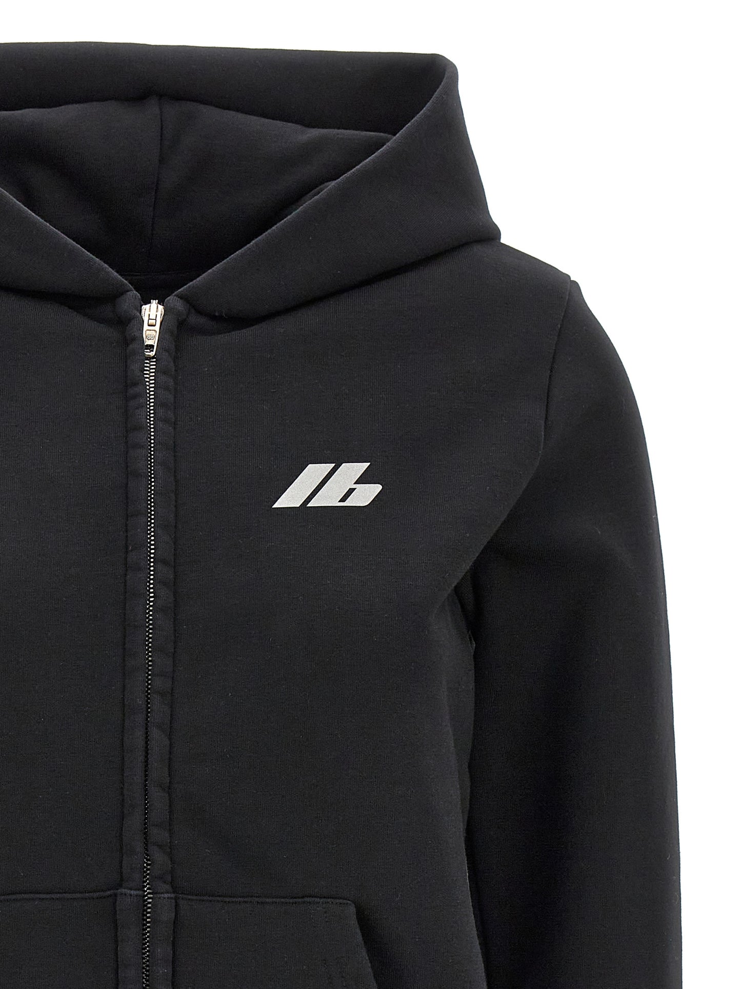Sweatshirt Hoodie by Balenciaga for women in stretch cotton black & print features a authentic silhouette, showcasing a sophisticated hooded neckline and authentic detail for a refined finish.