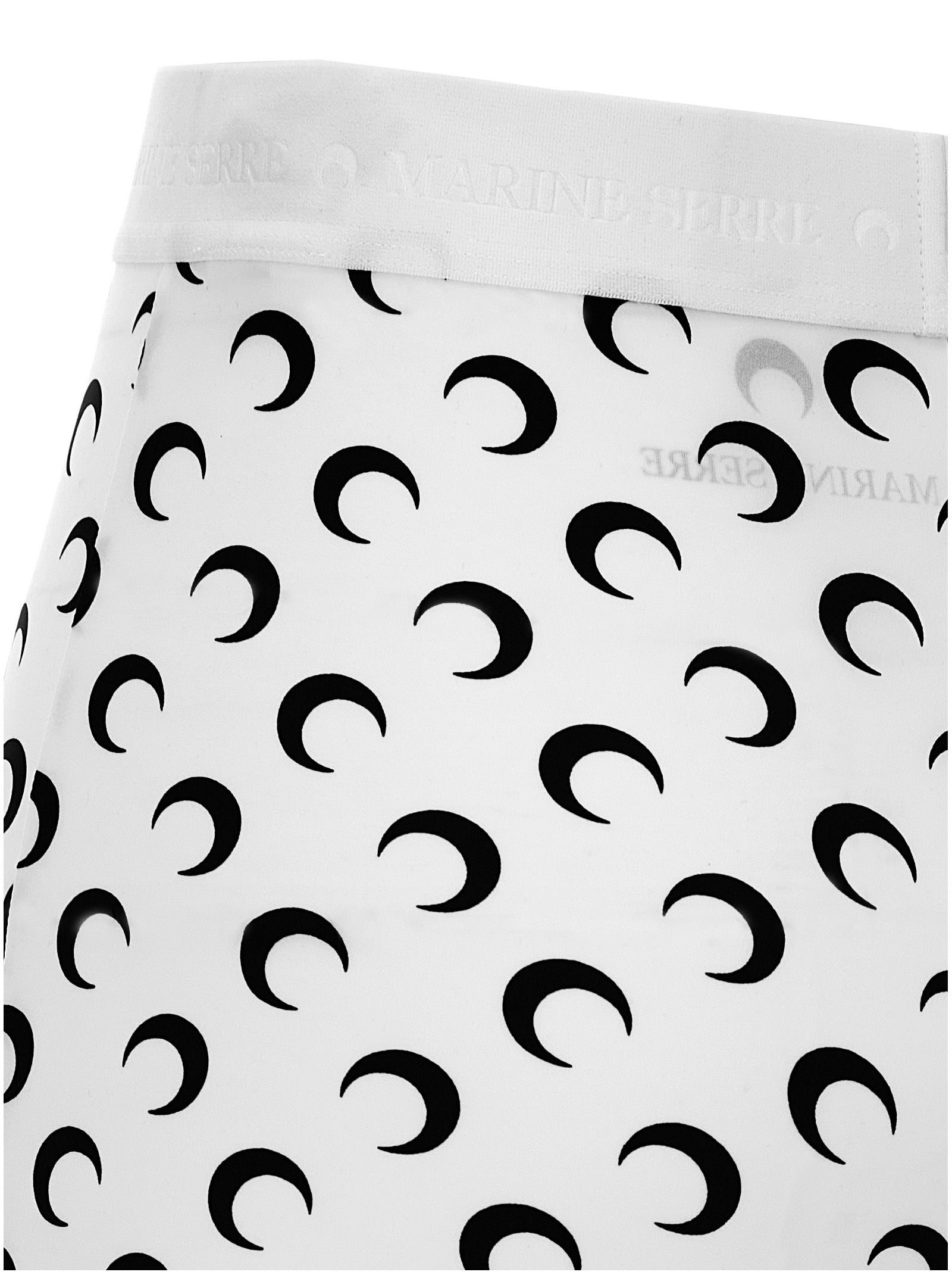 Activewear Leggings by Marine Serre for women in stretch polyamide bicolour, black & white features a athletic leggings and with a long cut, showcasing technical for a athletic finish.