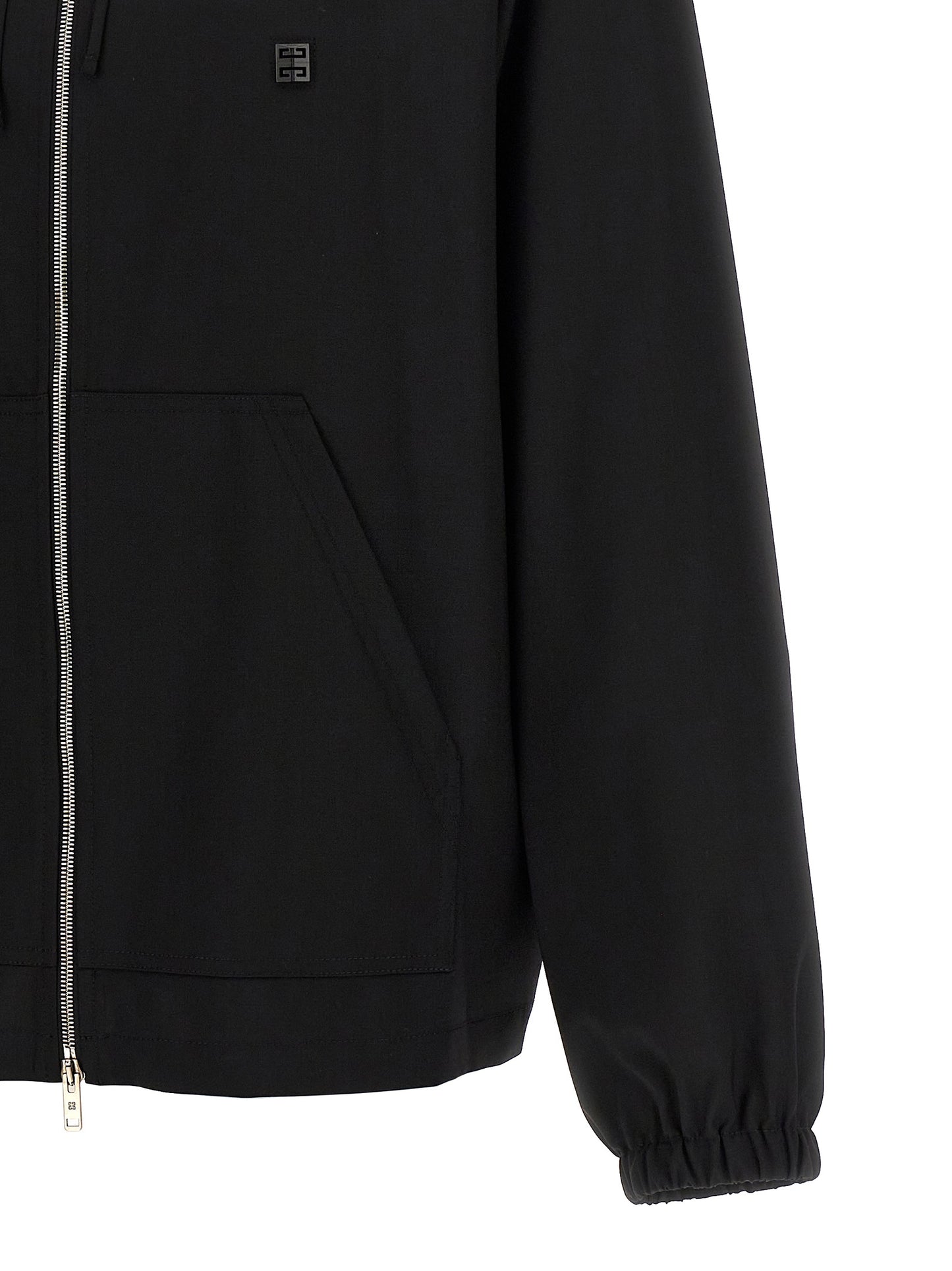 Sweatshirt Hoodie by Givenchy for men in virgin wool black features an luminous silhouette, showcasing a sophisticated and for a truly luminous look.