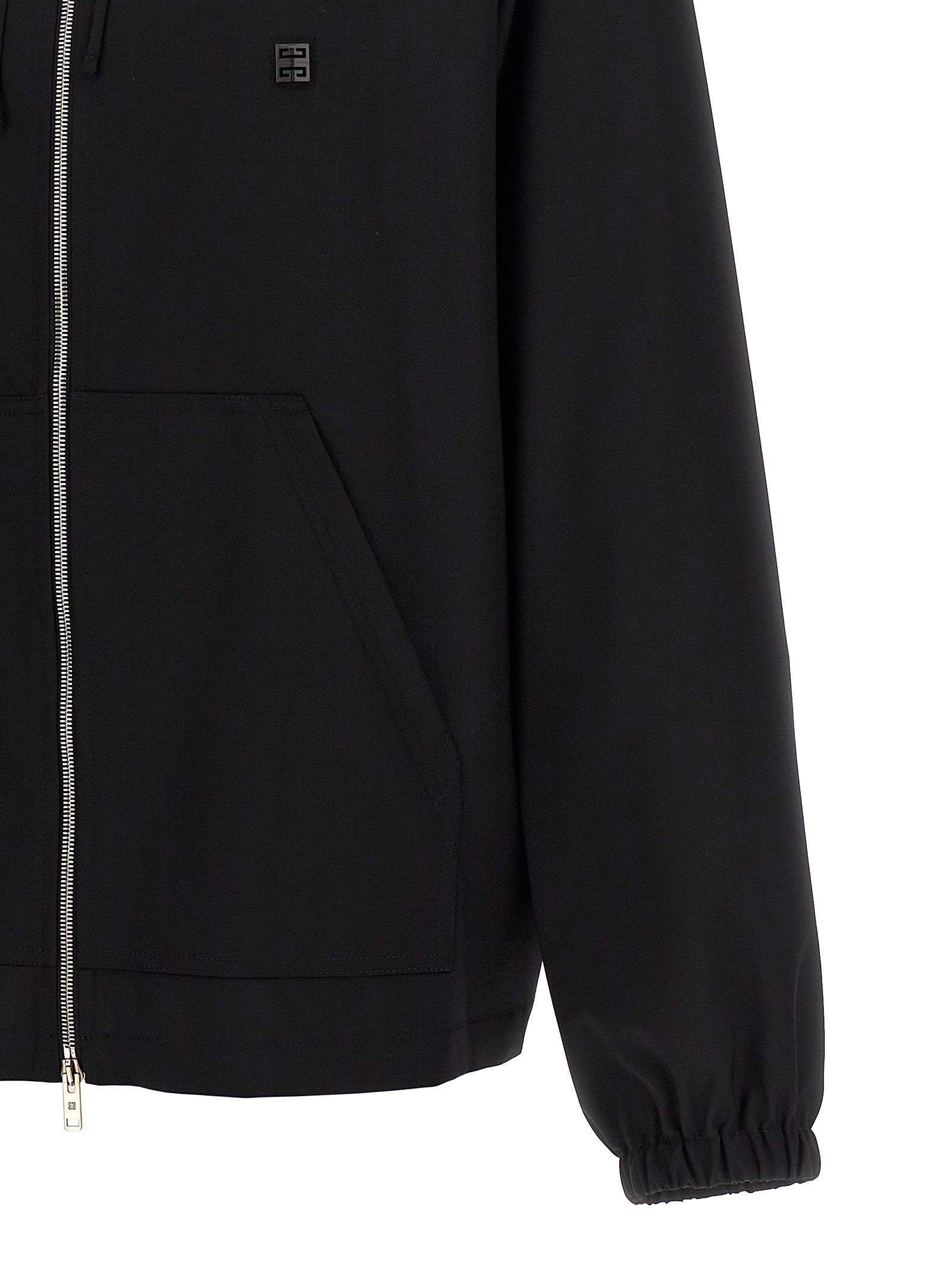 Sweatshirt Hoodie by Givenchy for men in virgin wool black features an luminous silhouette, showcasing a sophisticated and for a truly luminous look.