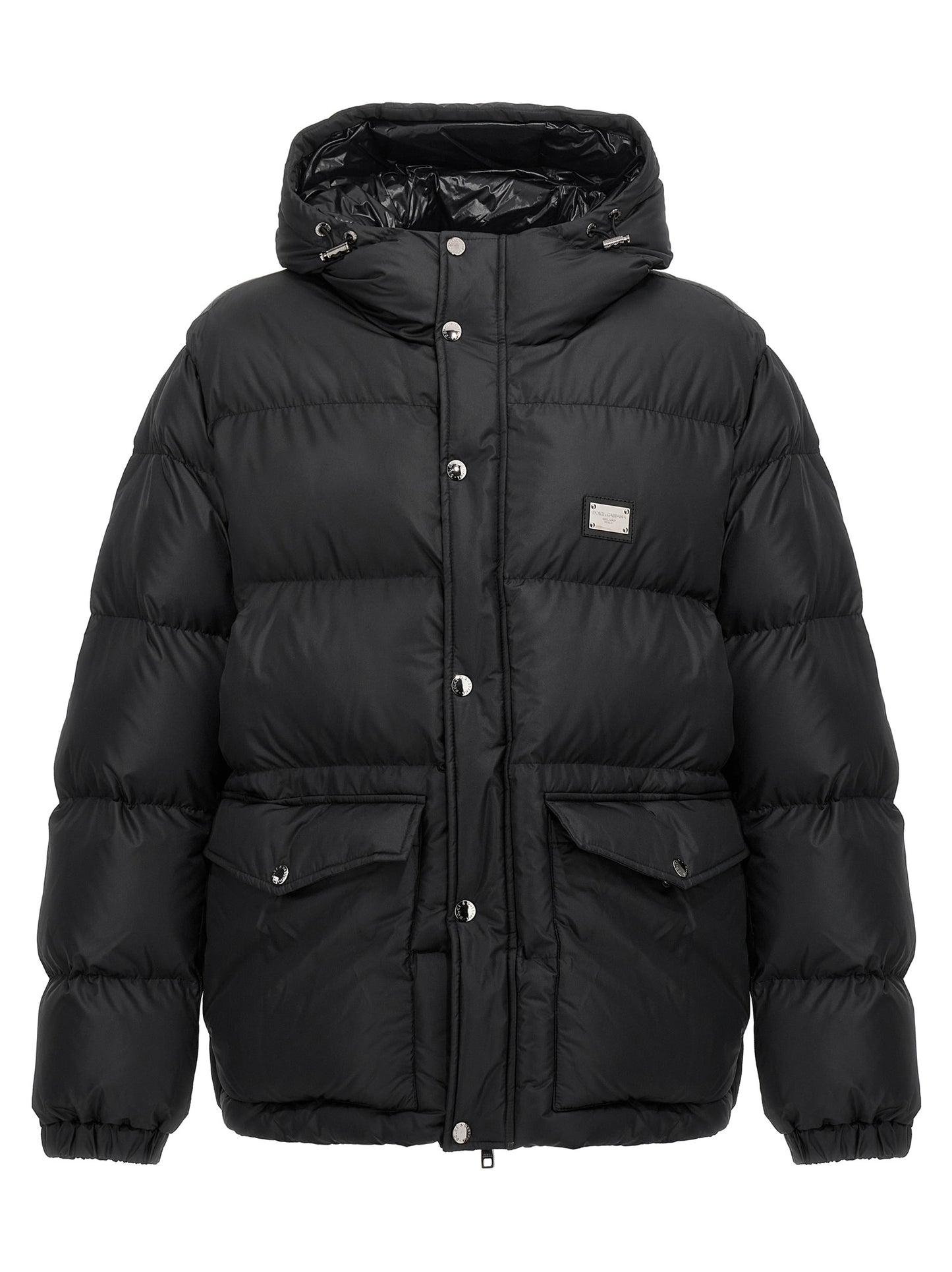 Dolce & Gabbana Men's Quilted Down Padded Polyester Puffer Jacket - Black