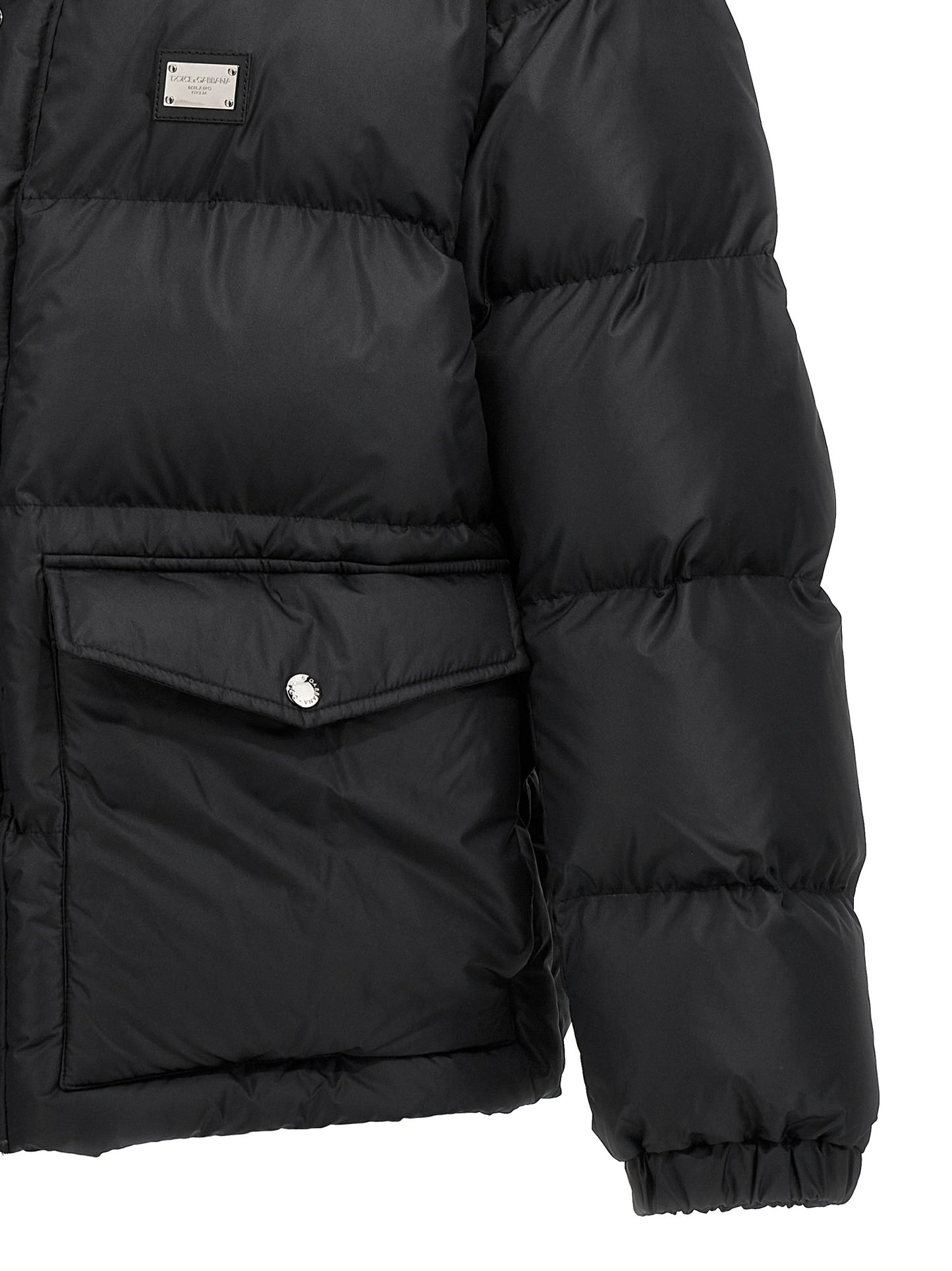 Dolce & Gabbana Men's Quilted Down Padded Polyester Puffer Jacket - Black