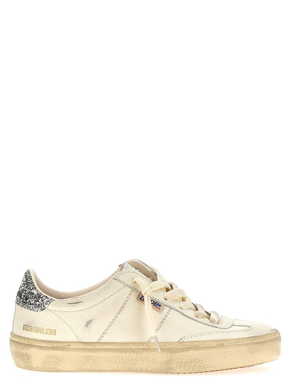 Sneakers by Golden Goose for women in lamb leather white features a chic design, perfectly showcasing the chic low-top style of this Star Women's Low Top Lamb Leather Sneakers.