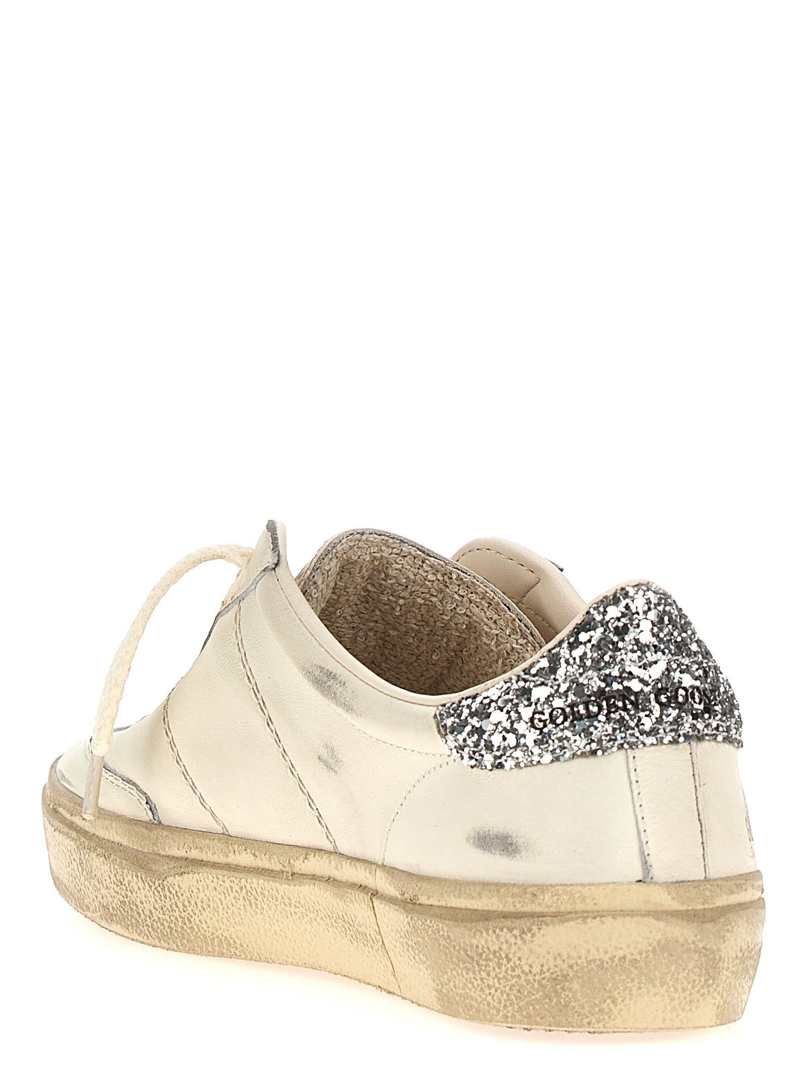Sneakers by Golden Goose for women in lamb leather white features a chic design, perfectly showcasing the chic low-top style of this Star Women's Low Top Lamb Leather Sneakers.