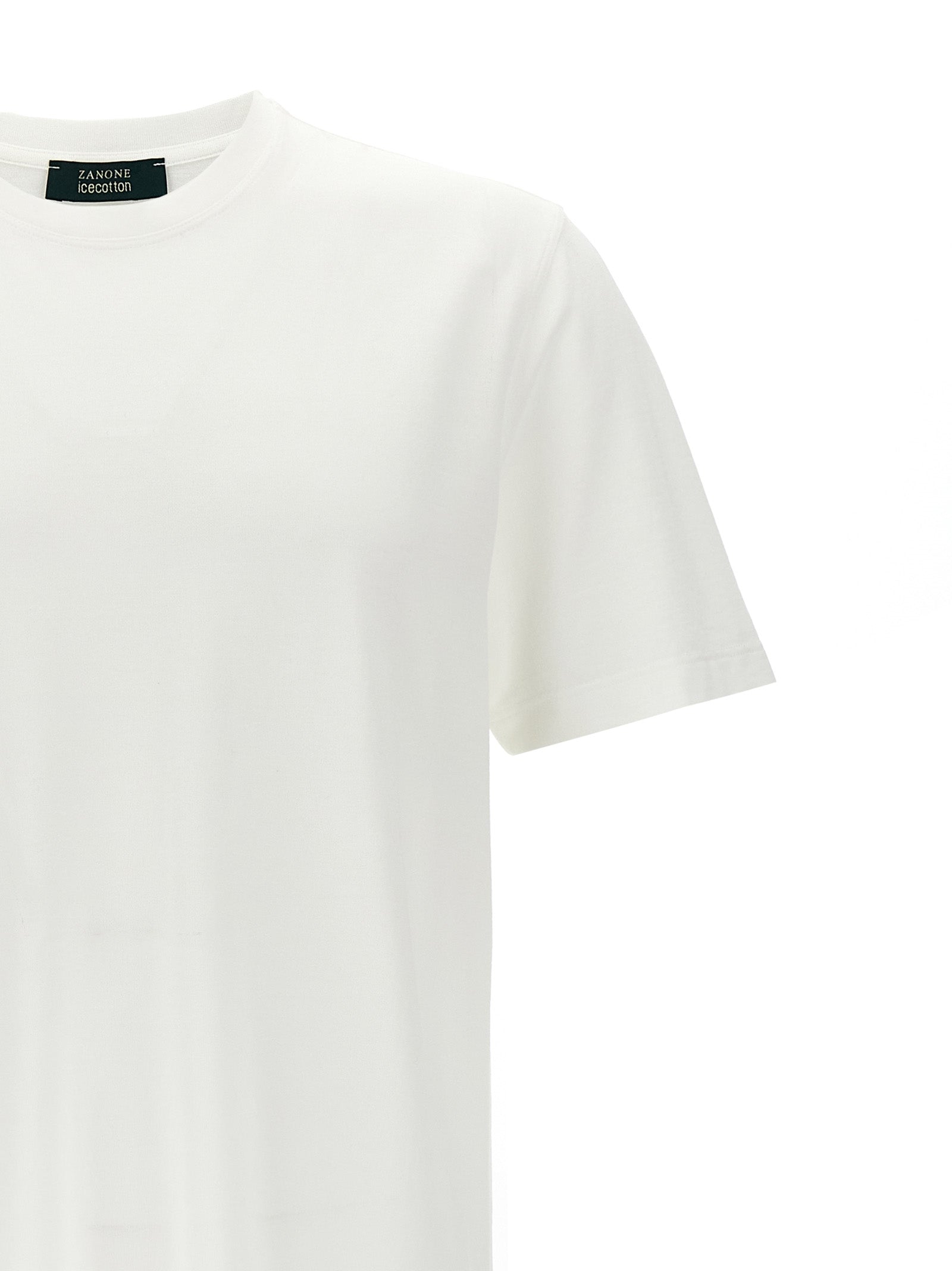 T-Shirt by ZANONE for men in cotton white showcases a chic silhouette, artfully detailed with a chic and for a chic finish.