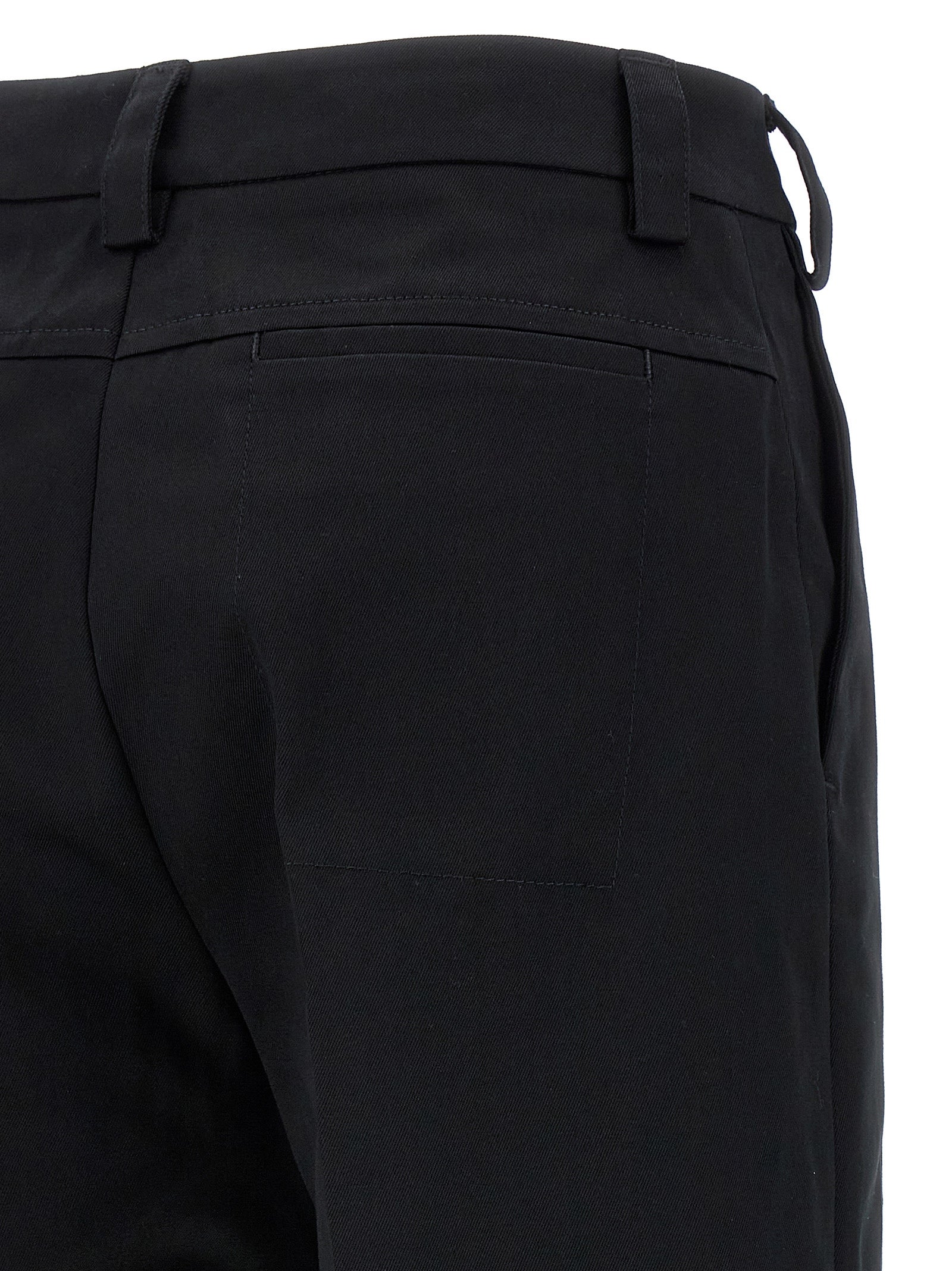 Casual Pants by THELATEST for women in cotton canvas black features an sophisticated and wide with a precise long, creating a sophisticated and sophisticated silhouette.