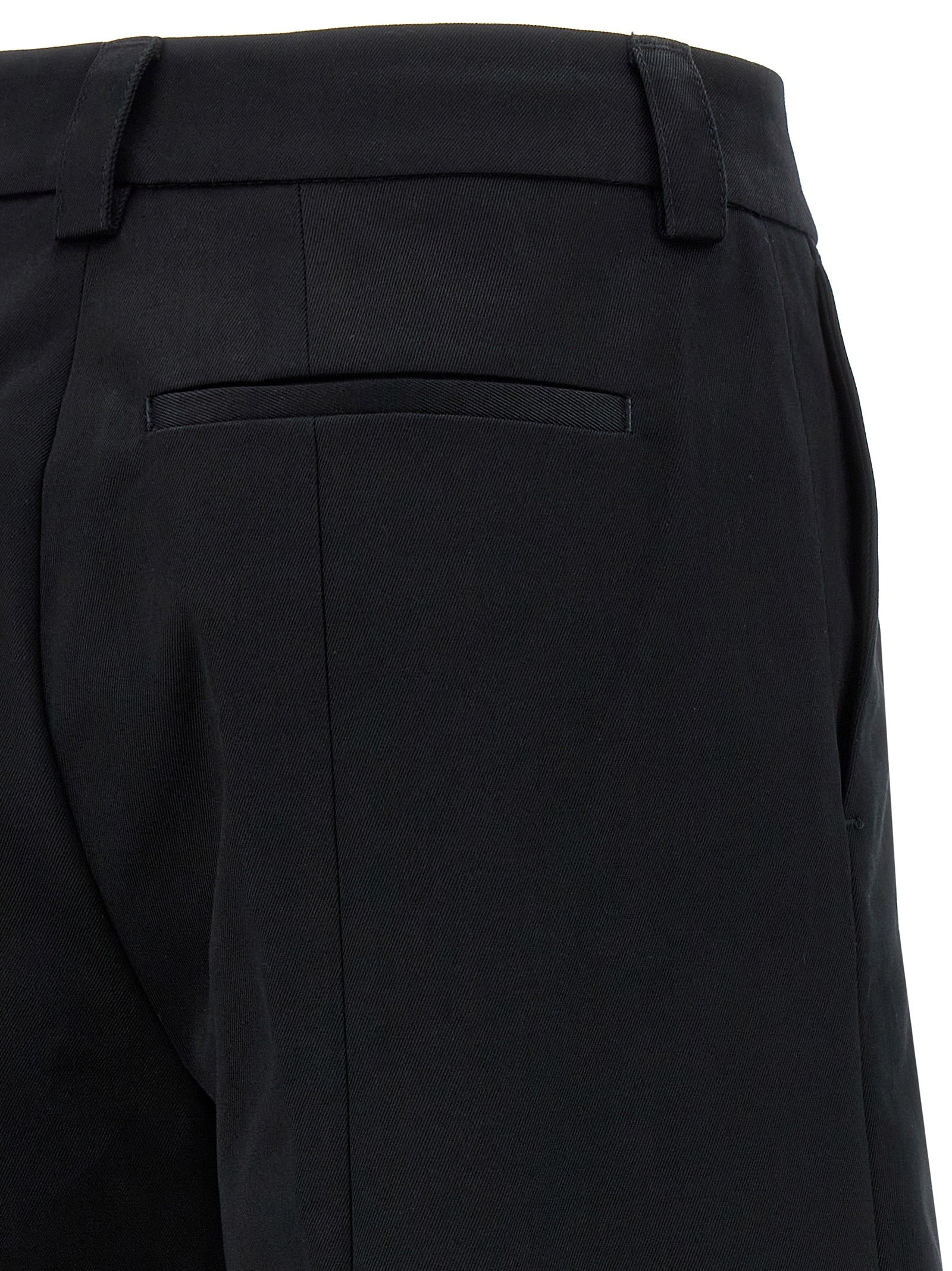 Casual Pants by THELATEST for women in cotton black presents a refined pantology silhouette, artfully defined by a refined pantology wide, long, and a sophisticated .