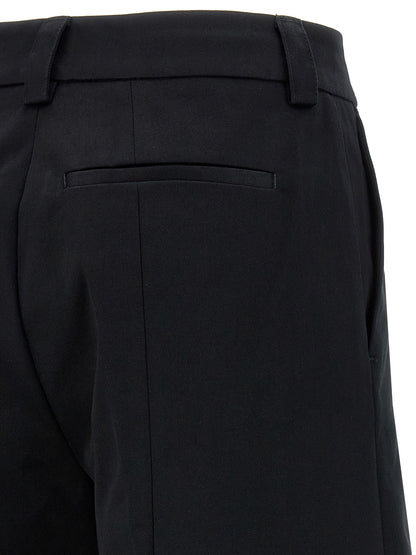 Casual Pants by THELATEST for women in cotton black presents a refined pantology silhouette, artfully defined by a refined pantology wide, long, and a sophisticated .