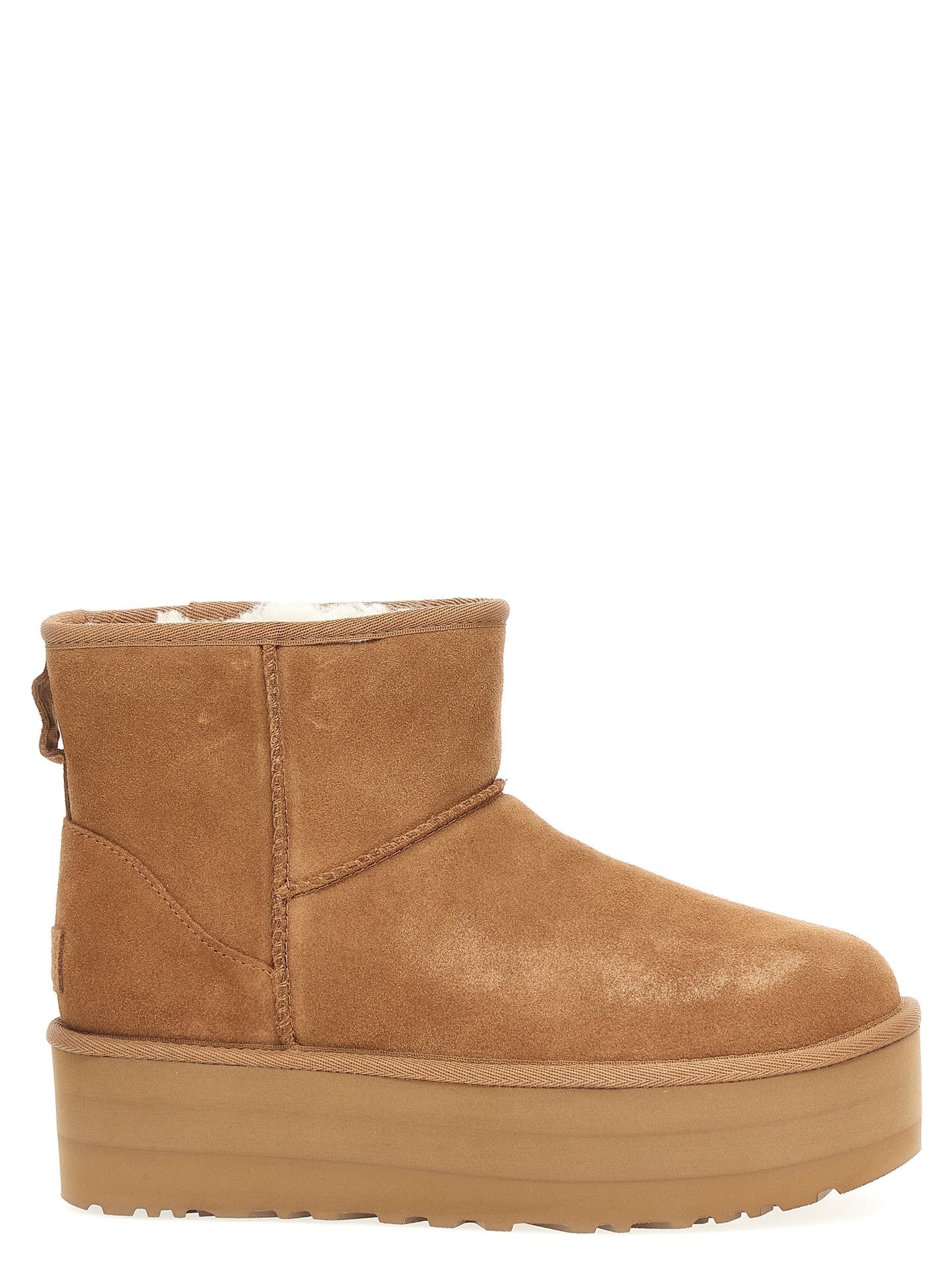 UGG The Blend Women's EVA & Cowhide Suede Leather Platform Ankle Boots - Brown