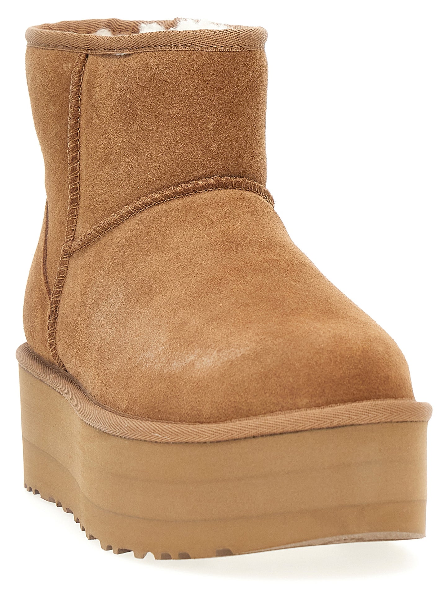 UGG The Blend Women's EVA & Cowhide Suede Leather Platform Ankle Boots - Brown