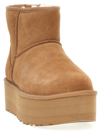 UGG The Blend Women's EVA & Cowhide Suede Leather Platform Ankle Boots - Brown