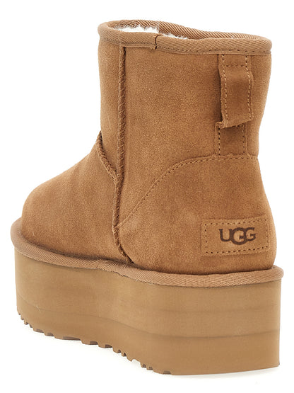 UGG The Blend Women's EVA & Cowhide Suede Leather Platform Ankle Boots - Brown
