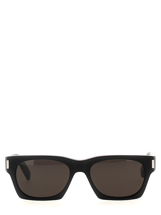 Sunglasses by Saint Laurent for men in wool black showcases a ethereal silhouette, featuring black coloured frame with for a ethereal finish.