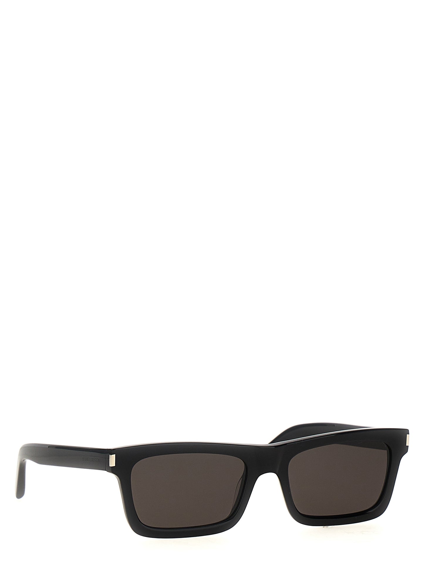 Sunglasses by Saint Laurent for men in wool black features a contemporary silhouette, showcasing a contemporary in black coloured frame with high-performance .